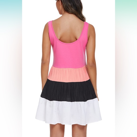 Women’s sleeveless block color mini dress in size Large - Picture 2 of 8